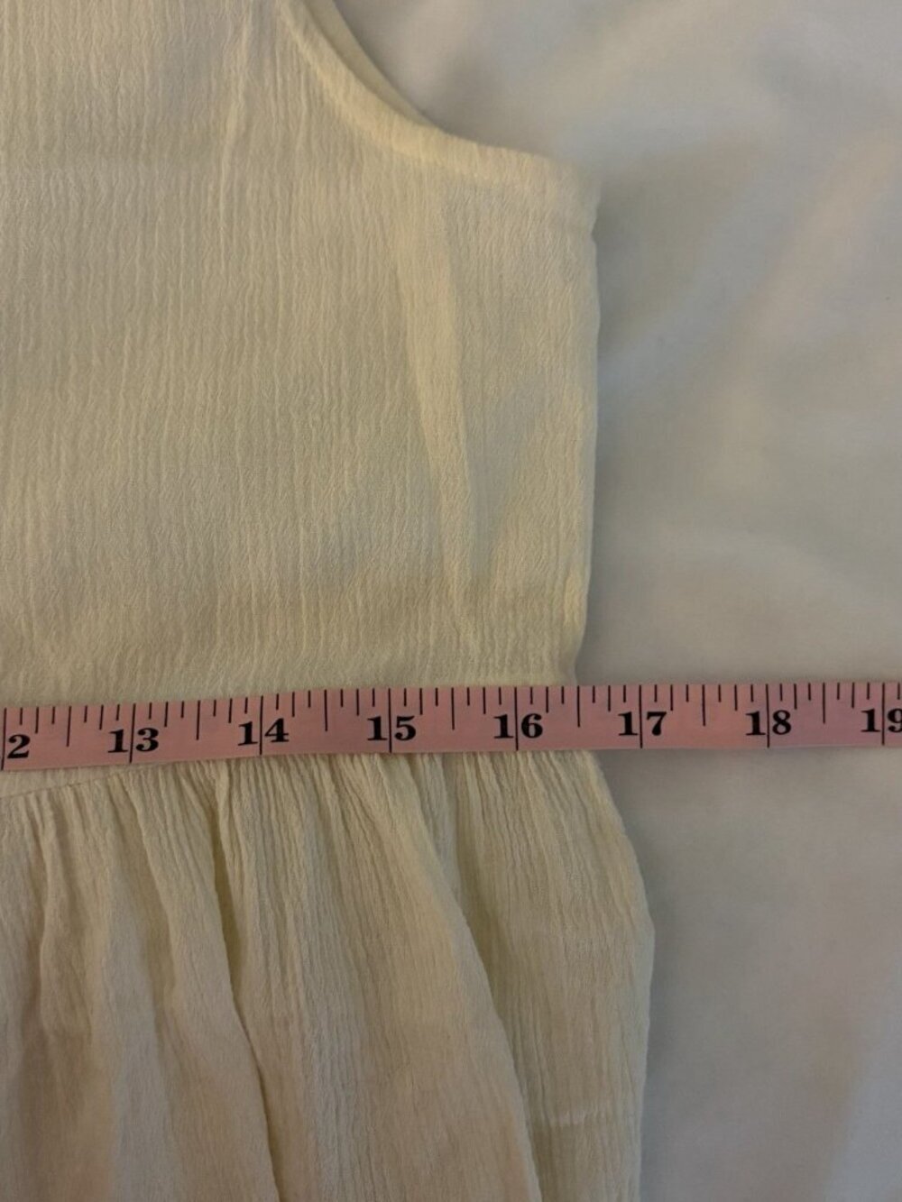 The Great. Women’s Ivory Flowy Gauzy Sleeveless Babydoll Blouse Tunic Size 0 - Picture 8 of 9